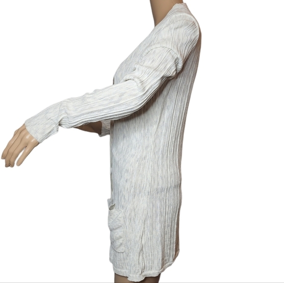 Nic+Zoe knite grey/cream button cardigan. pockets. size small - Picture 14 of 17